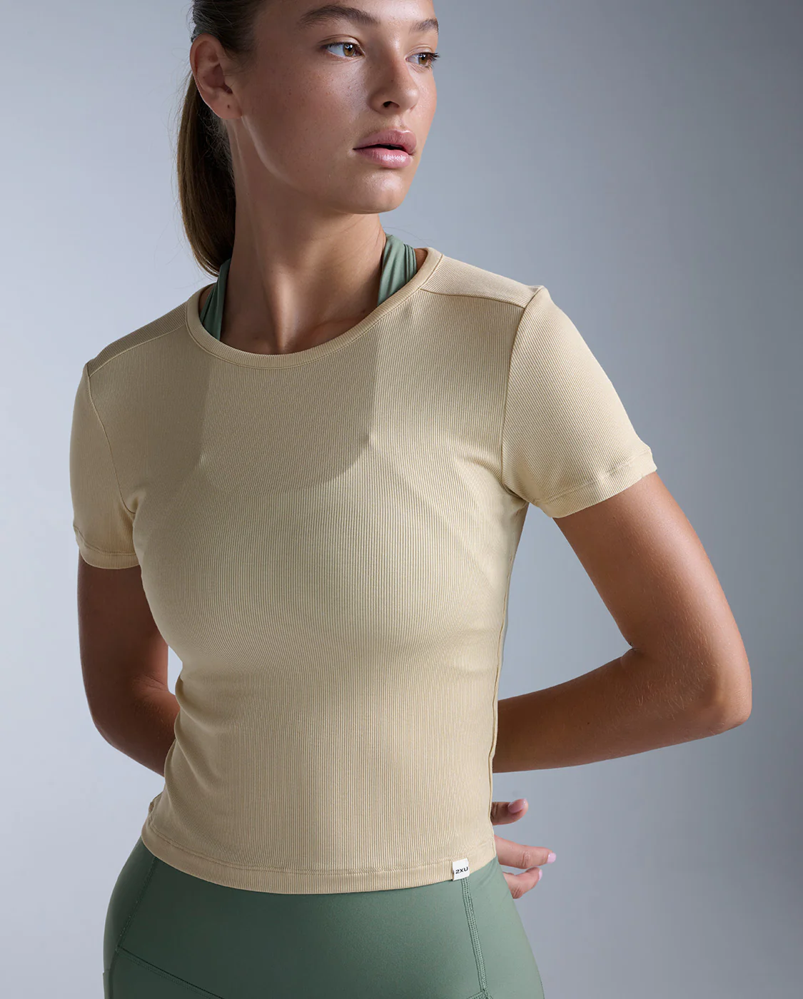 Fluid Modal Ribbed Crop Tee