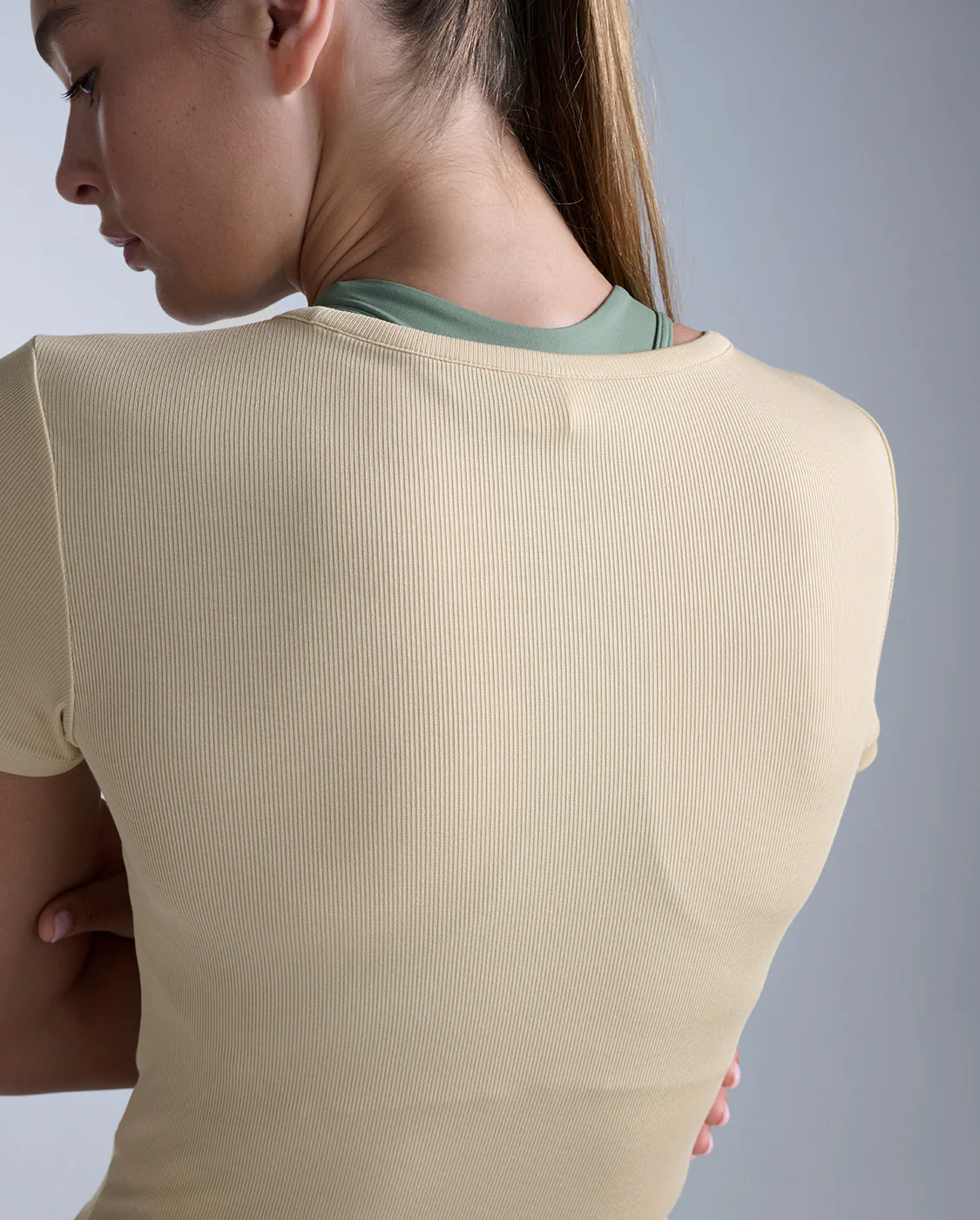Fluid Modal Ribbed Crop Tee - Image 4