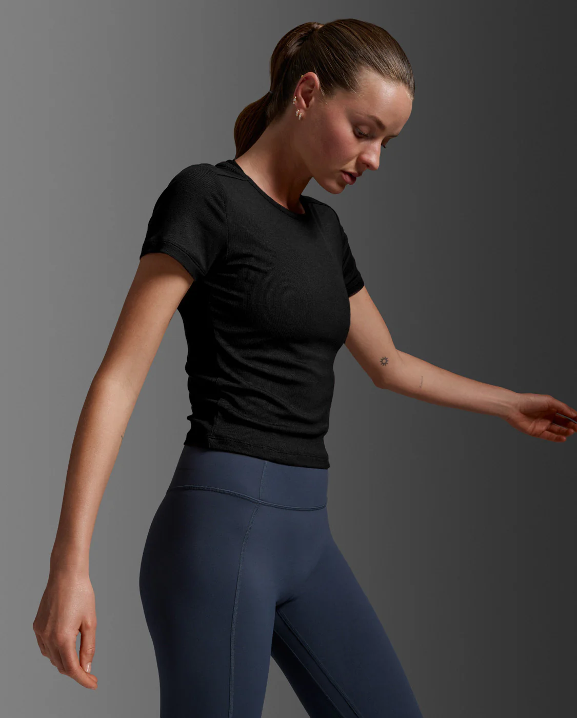 Fluid Modal Ribbed Crop Tee - Image 2
