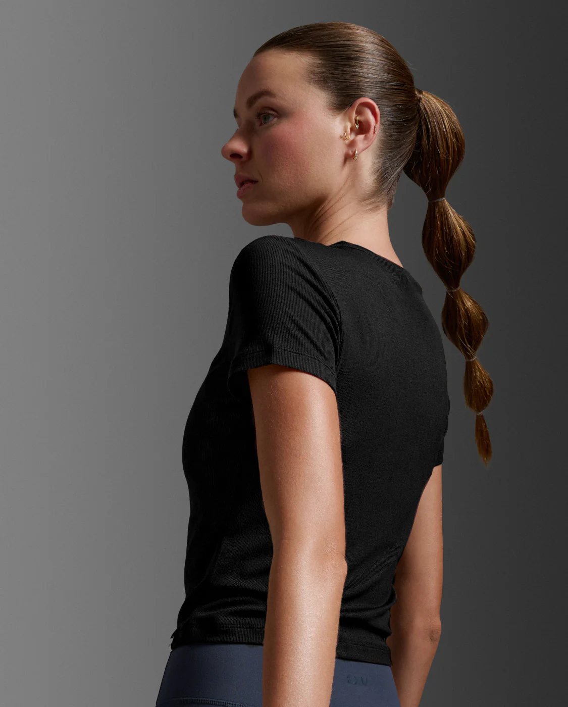 Fluid Modal Ribbed Crop Tee - Image 3