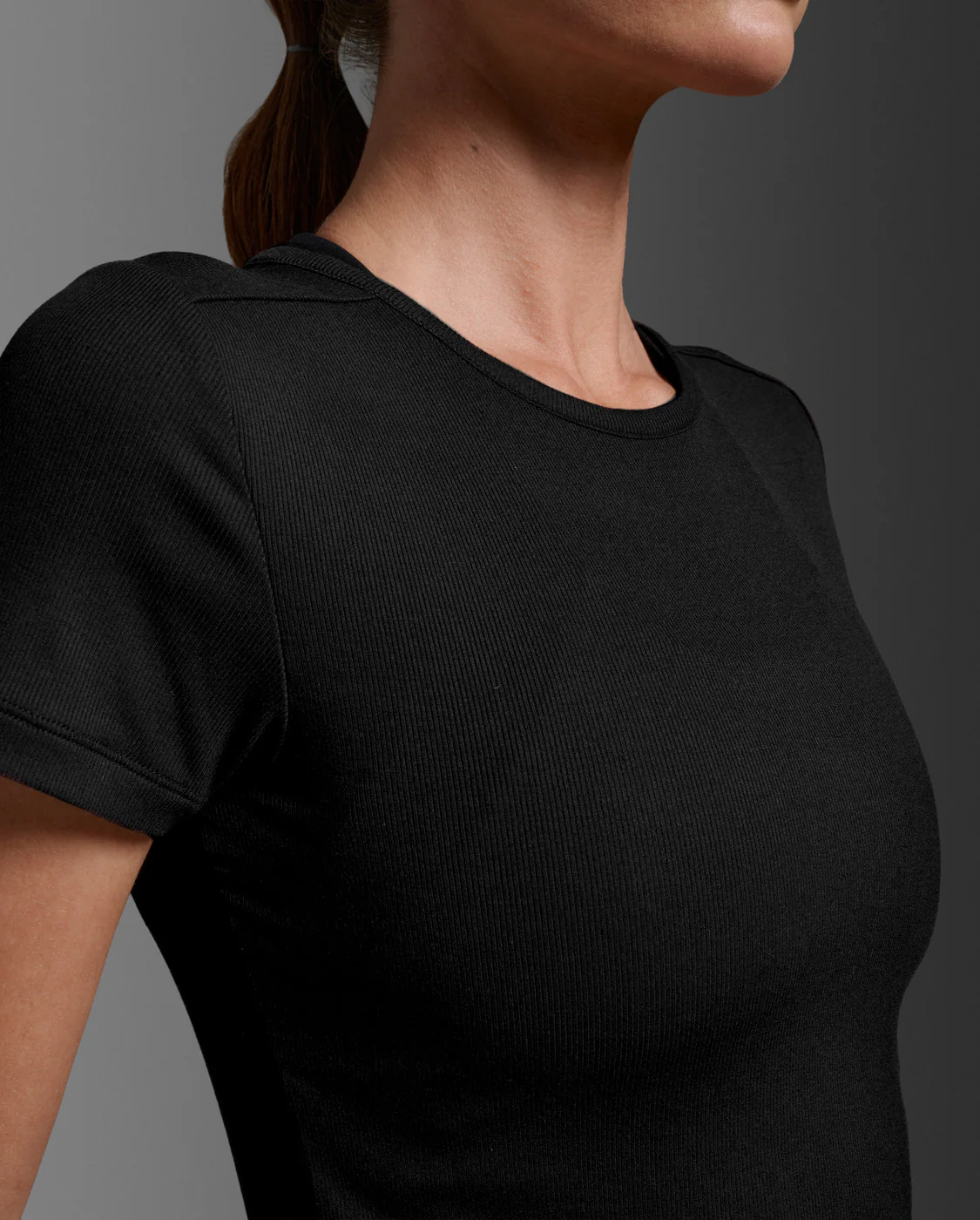 Fluid Modal Ribbed Crop Tee - Image 5