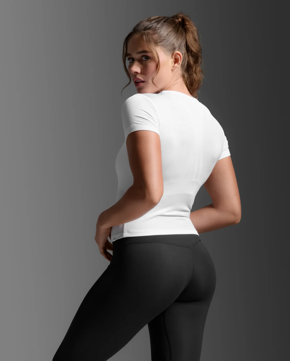 Fluid Modal Ribbed Crop Tee - Image 3