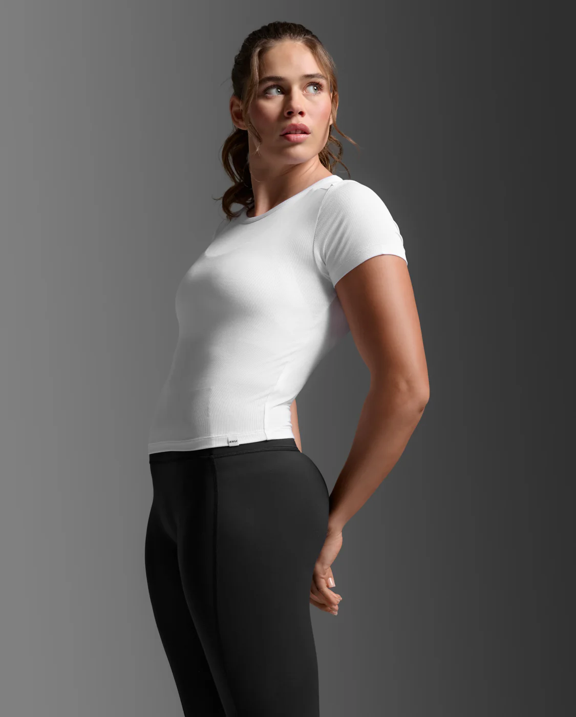 Fluid Modal Ribbed Crop Tee - Image 5