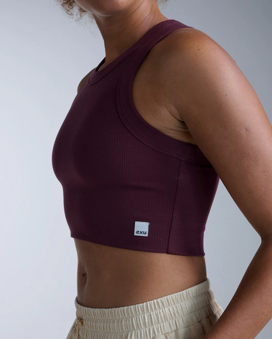 Fluid Tencel Ribbed Crop Tank - Image 3