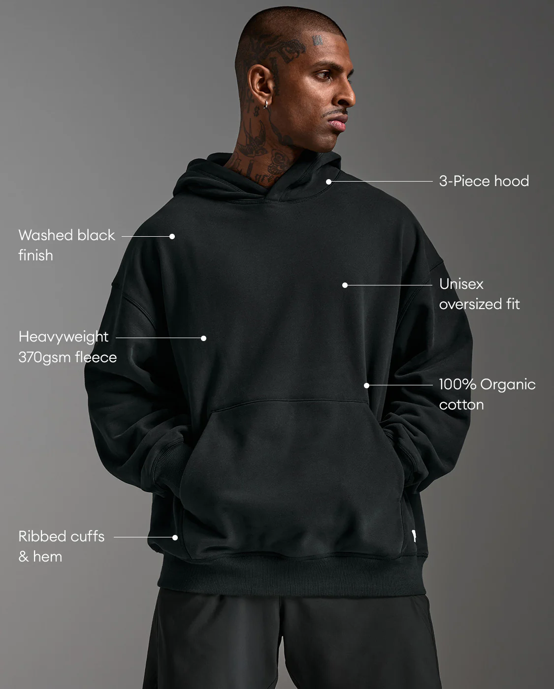 EZ Oversized Organic Cotton Hoodie - Image 8