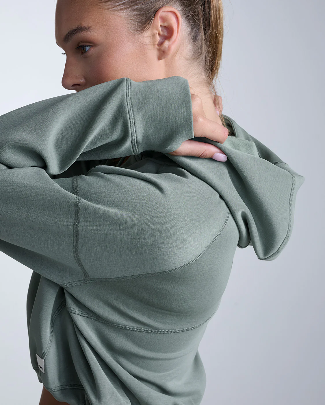 Wonderluxe Sand Washed Cropped Hoodie - Image 3