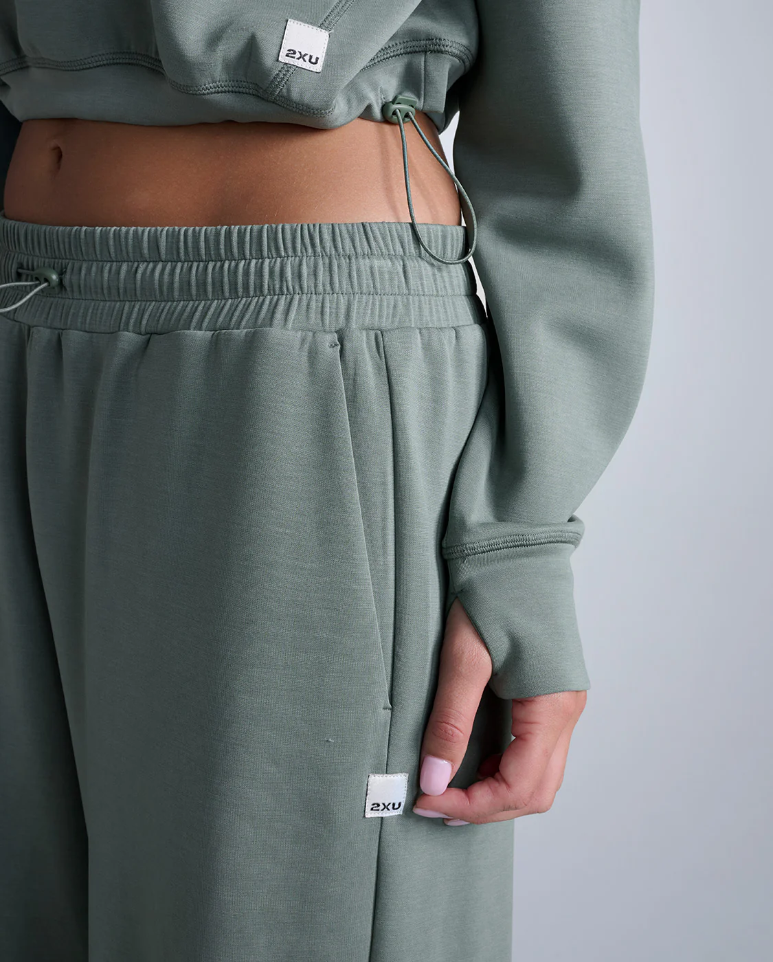 Wonderluxe Sand Washed Cropped Hoodie - Image 4